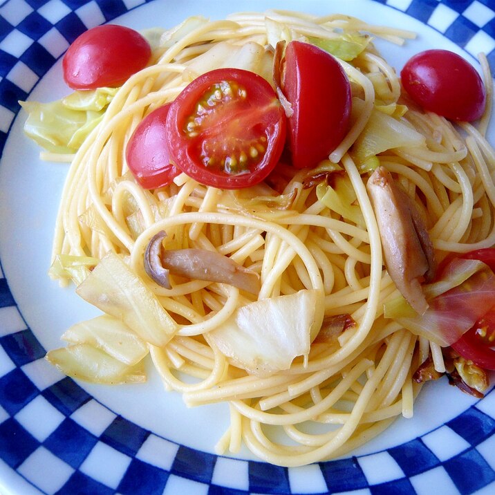 えごま油を使って☆キャベツとトマトのオイルパスタ